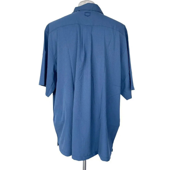 ScottEVest Beachcomber Blue Short Sleeve 7 Pockets Button Up Lightweights XXXL - Picture 3 of 4